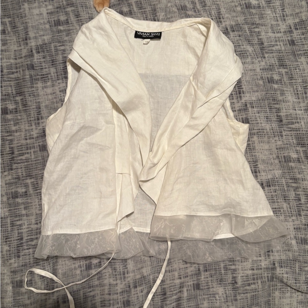 White Linen Top